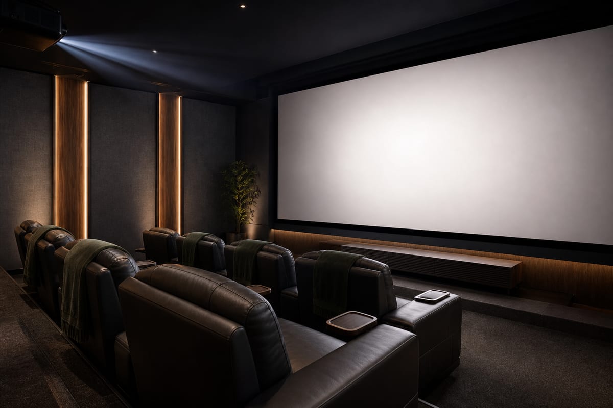 4K 电影家庭影院与高清放映画面